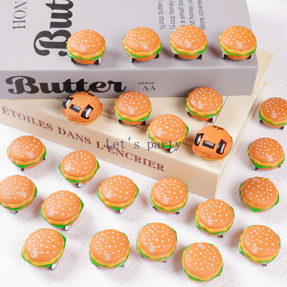 Baby Food Ideas - 15 ชิ้นมินิน่ารัก 3D Burger ดึงกลับรถยนต์ของเล่นสําหรับเด็กวันเกิด Party