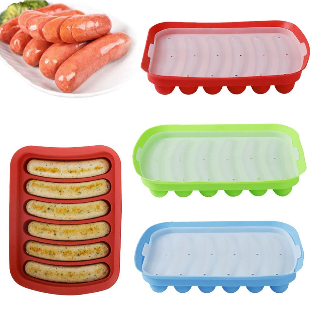 Baby Food Dogs - แม่พิมพ์ไส้กรอกซิลิโคนเกรด DIY อุปกรณ์เสริมอาหารเด็ก แม่พิมพ์ทำฮอทดอก แฮม โฮมเมด