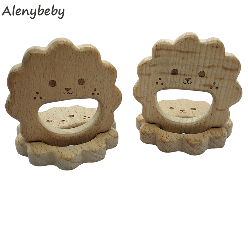 Baby Food Organic - ไม้ธรรมชาติTeether Bee Shapeจี้เด็กไม้บีชของเล่นทารกแรกเกิดเกรดอาหารDIY Organic Teether Baby