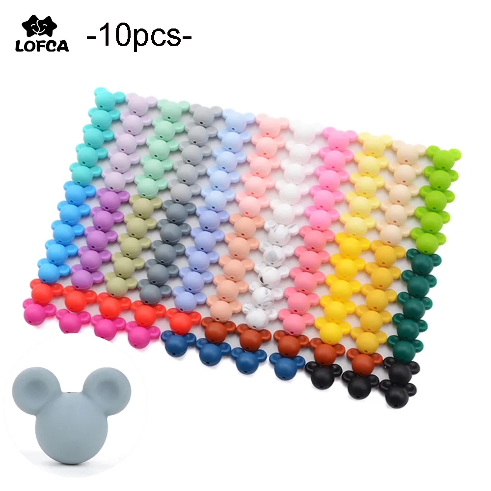 Baby Food Ideas - LOFCA แผ่น 10 ชิ้น/ล็อตลูกปัดซิลิโคน Baby Teether