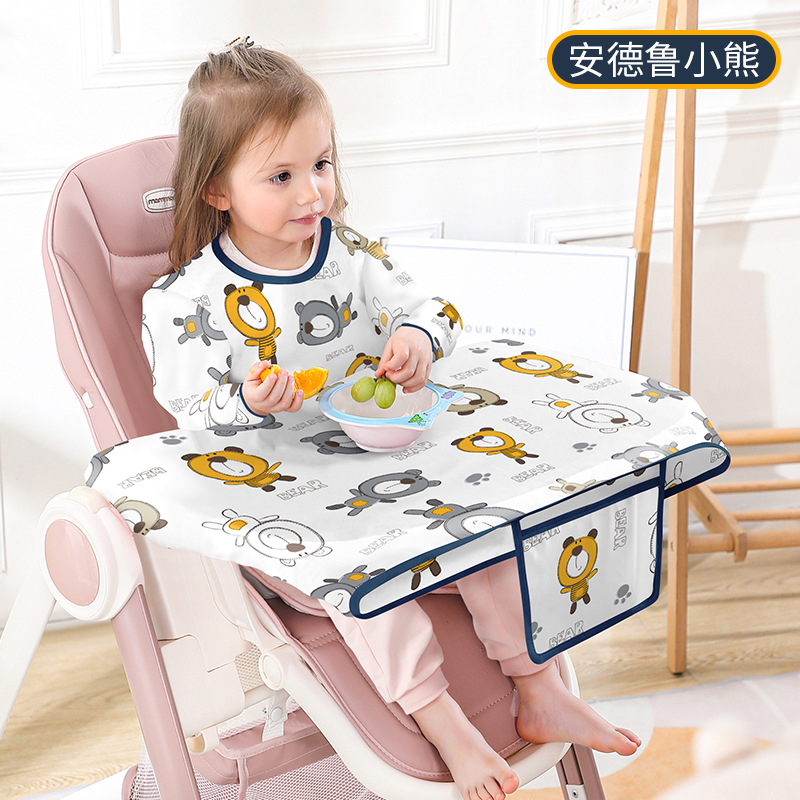 Baby Food Apron - ชุดคลุมเก้าอี้รับประทานอาหารสำหรับเด็กทารกแรกเกิดผ้าซับน้ำลายกันน้ำอุปกรณ์สำหรับให้อาหาร