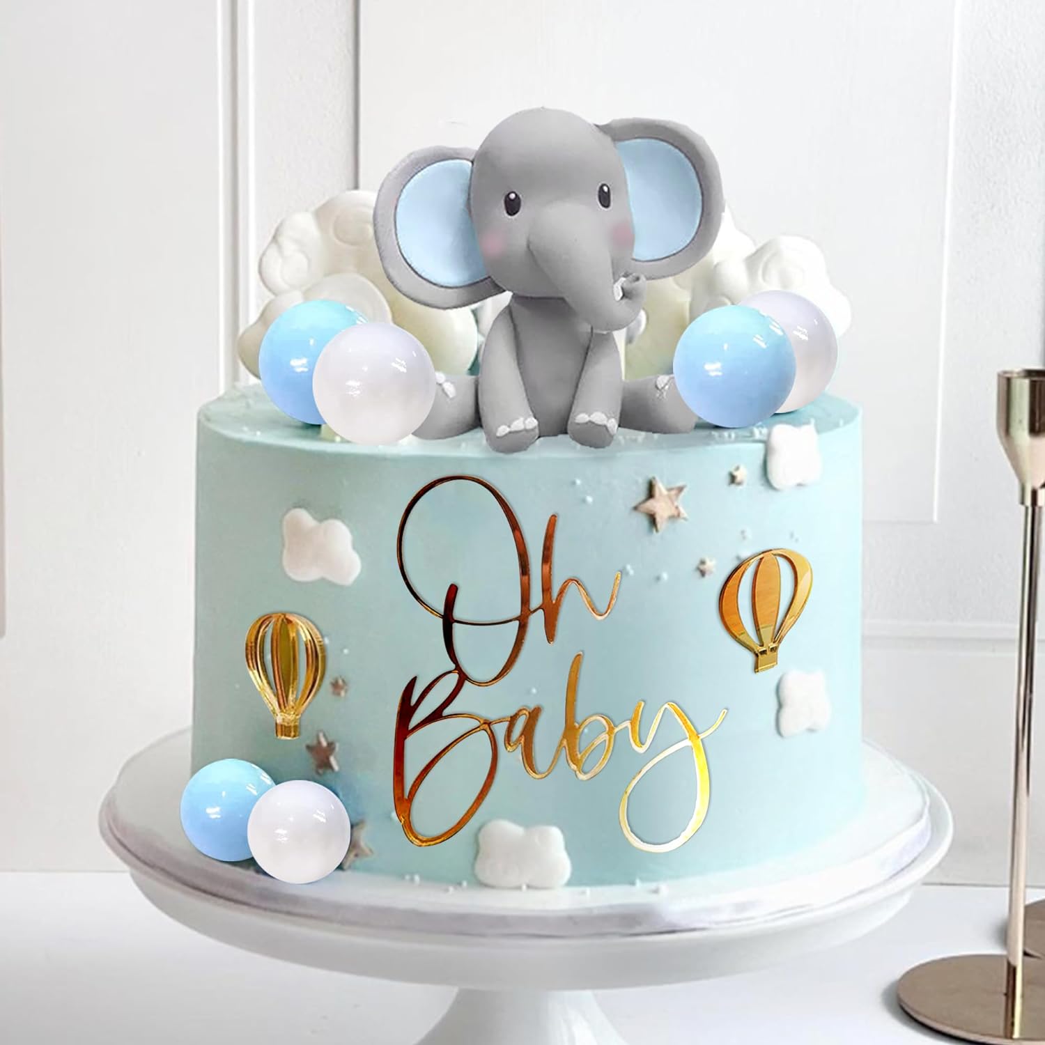 ช้างเค้กตกแต่งเค้กเด็ก Topper  - Baby Food Ideas บทวิจารณ์และราคา