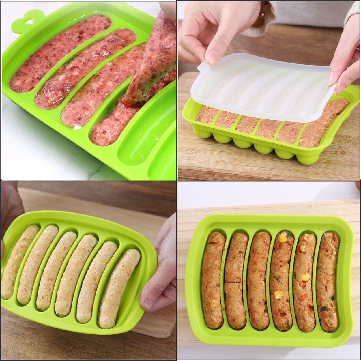 แม่พิมพ์ไส้กรอกซิลิโคนเกรดอาหา - Baby Food Dogs บทวิจารณ์และราคา