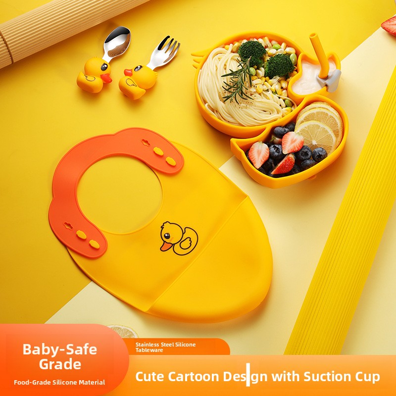 ชุดอาหารเด็กซิลิโคนสแตนเลสลายเ - Baby Food Apron บทวิจารณ์และราคา