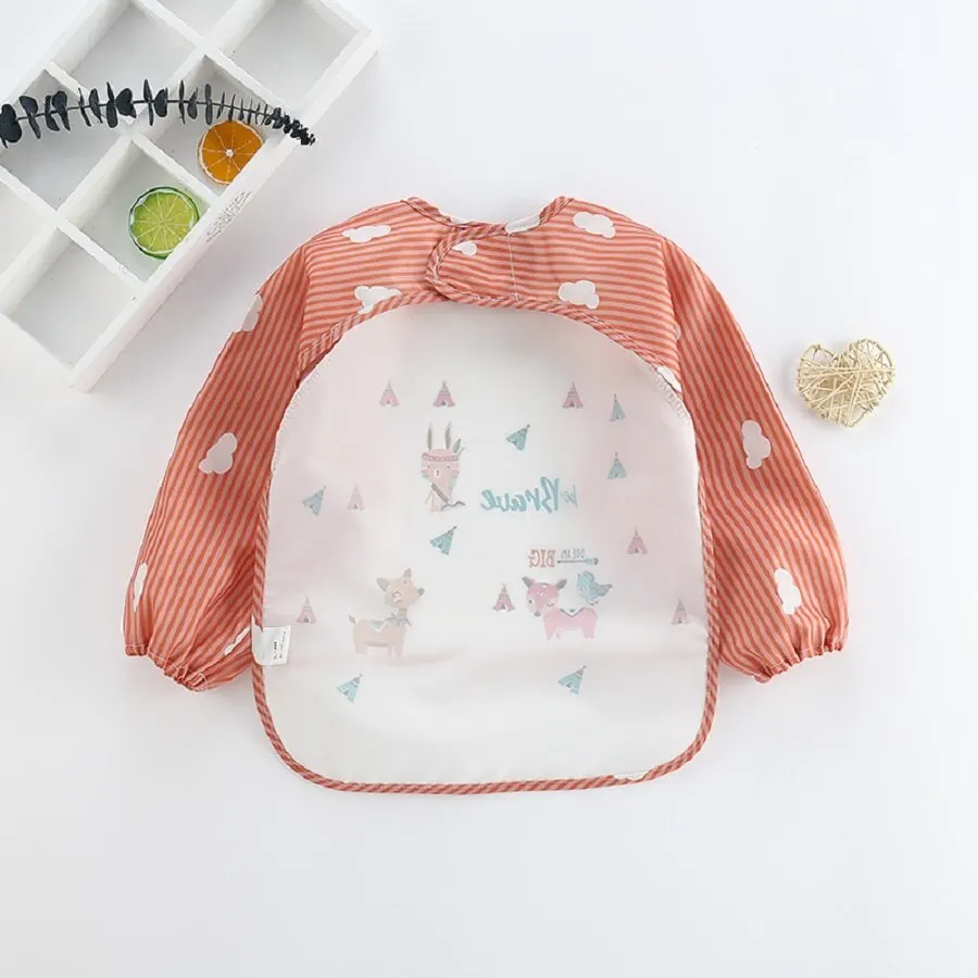 For1-3Year เด็กแขนยาวผ้าพันคอก - Baby Food Apron บทวิจารณ์และราคา