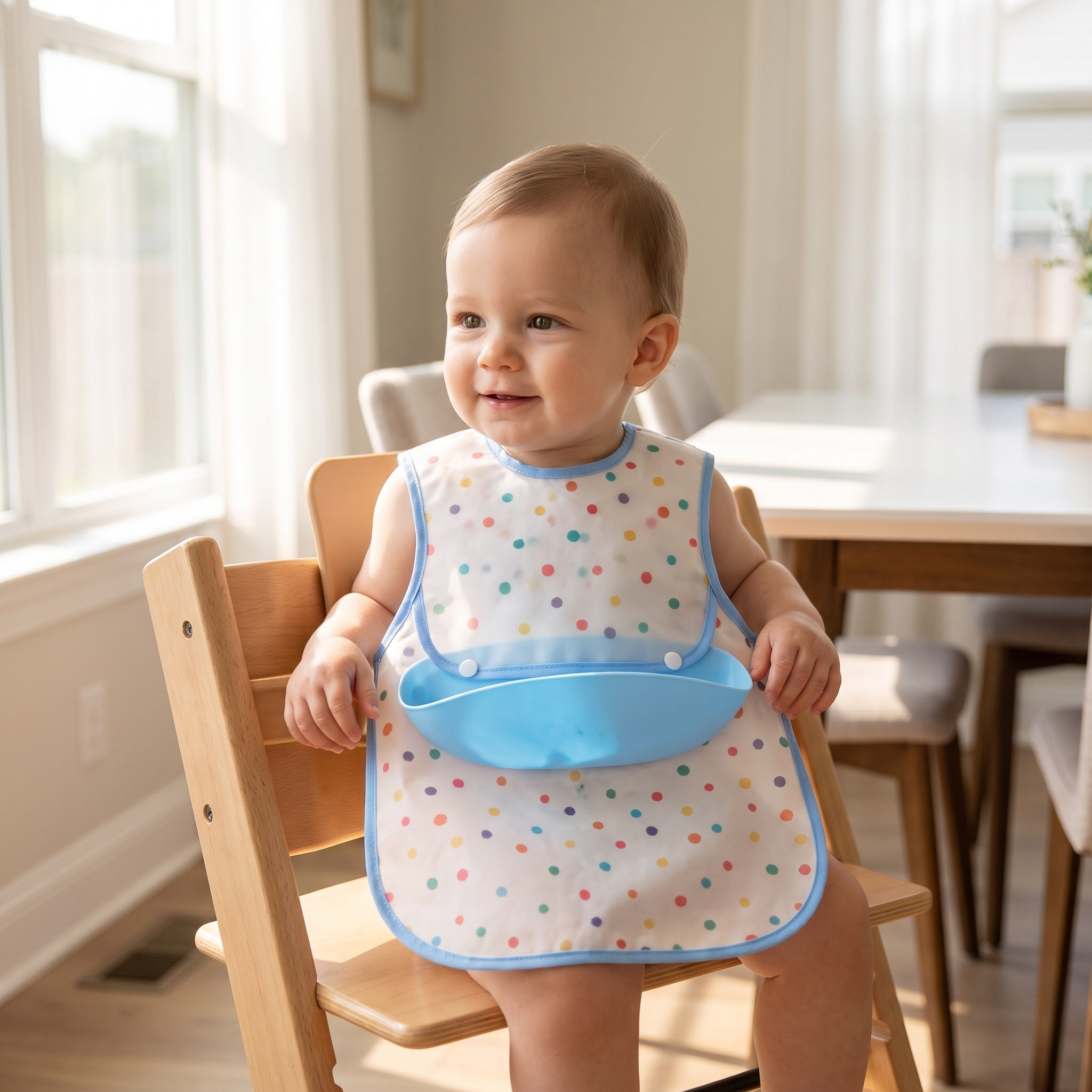 ผ้ากันเปื้อนเด็กเล็กพร้อมกระเป - Baby Food Apron บทวิจารณ์และราคา