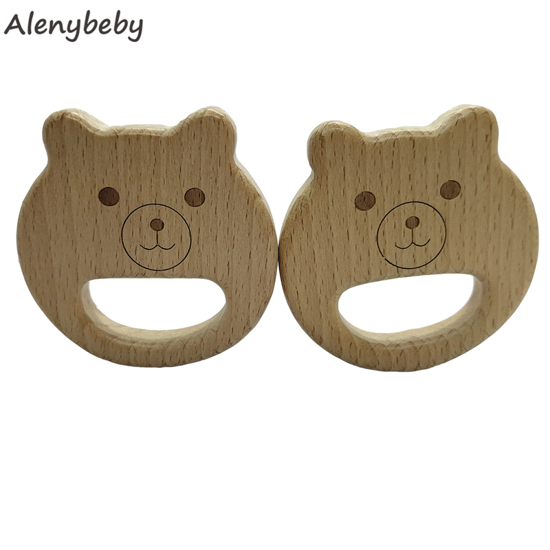 ไม้ธรรมชาติTeetherรูปหมีจี้เด็ - Baby Food Organic บทวิจารณ์และราคา