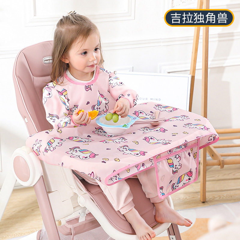 ชุดคลุมเก้าอี้รับประทานอาหารสำ - Baby Food Apron บทวิจารณ์และราคา
